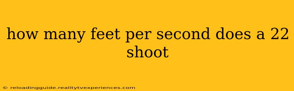 how many feet per second does a 22 shoot