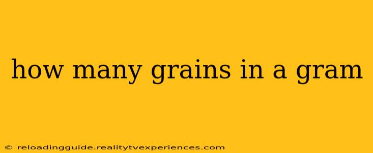 how many grains in a gram