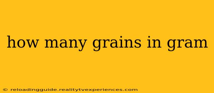 how many grains in gram