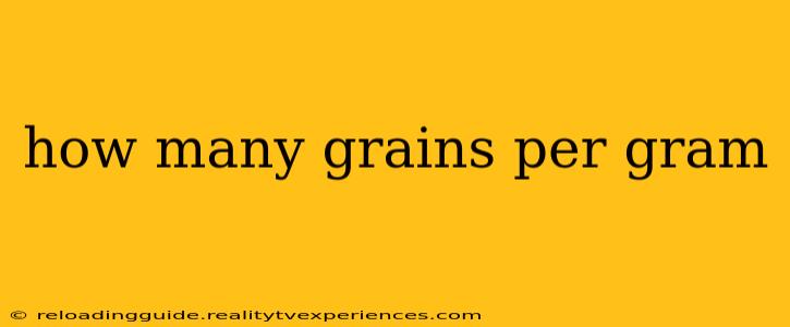 how many grains per gram