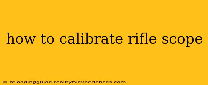 how to calibrate rifle scope