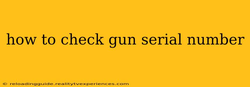 how to check gun serial number