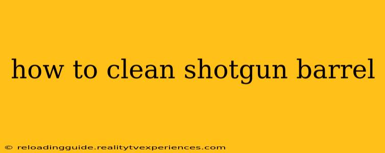 how to clean shotgun barrel