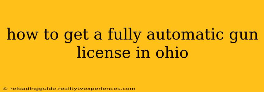 how to get a fully automatic gun license in ohio