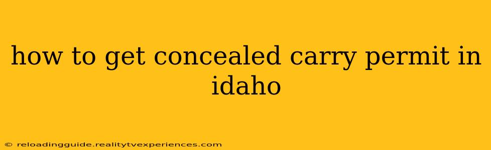 how to get concealed carry permit in idaho