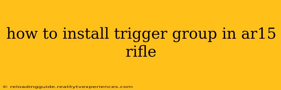 how to install trigger group in ar15 rifle