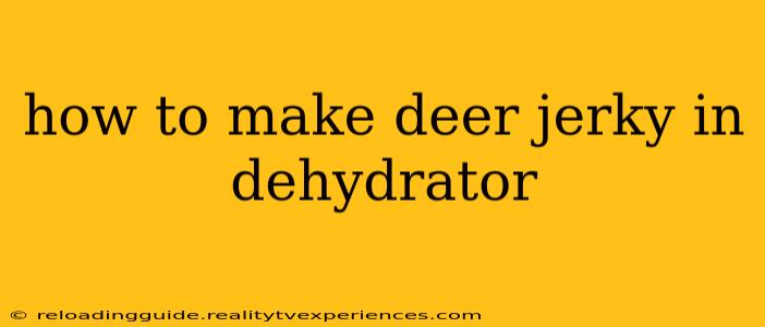 how to make deer jerky in dehydrator