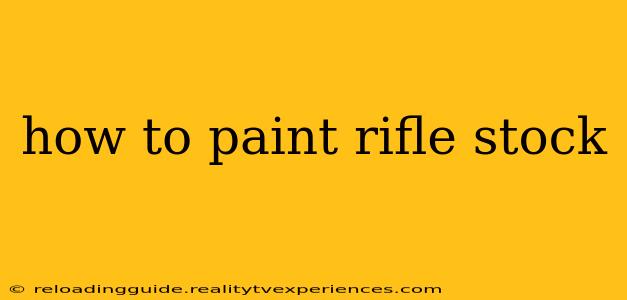 how to paint rifle stock