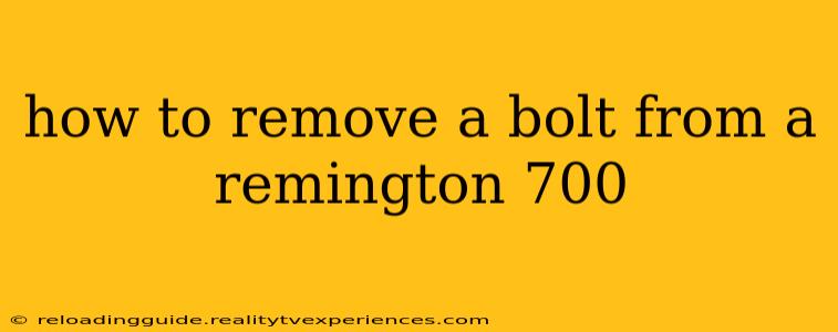 how to remove a bolt from a remington 700