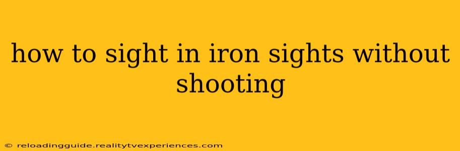 how to sight in iron sights without shooting