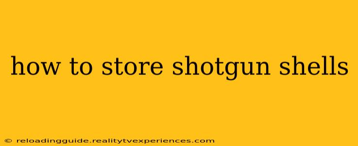 how to store shotgun shells