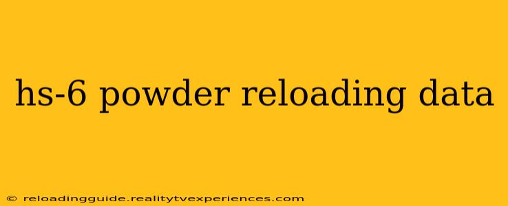 hs-6 powder reloading data