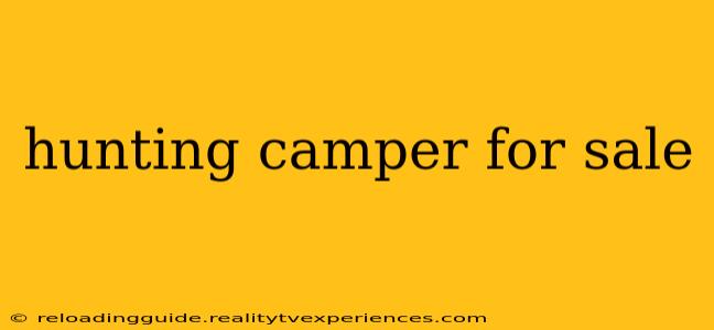 hunting camper for sale