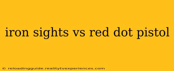 iron sights vs red dot pistol