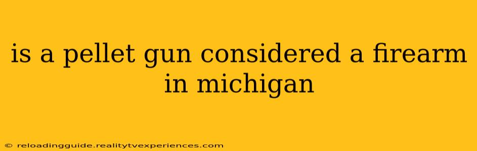 is a pellet gun considered a firearm in michigan