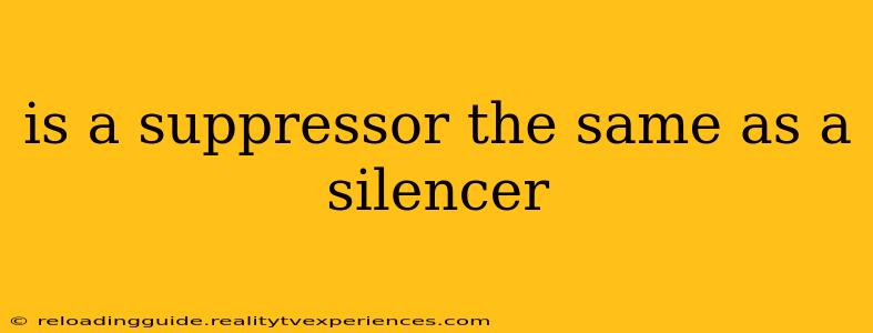 is a suppressor the same as a silencer