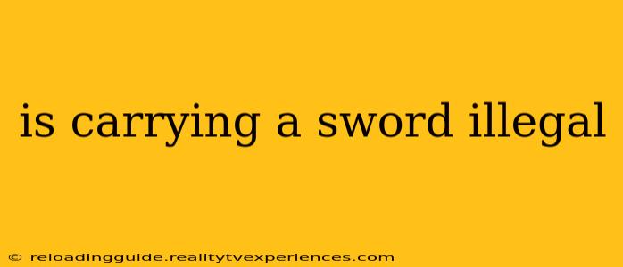 is carrying a sword illegal