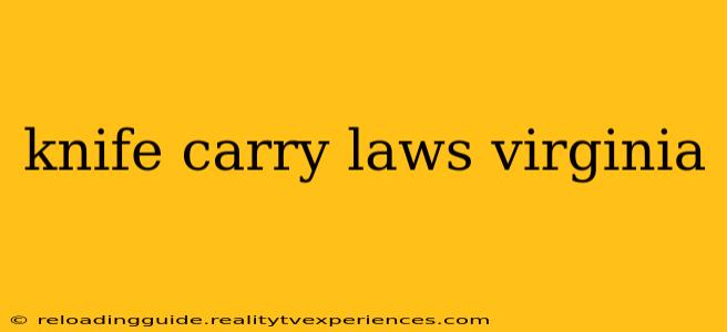 knife carry laws virginia