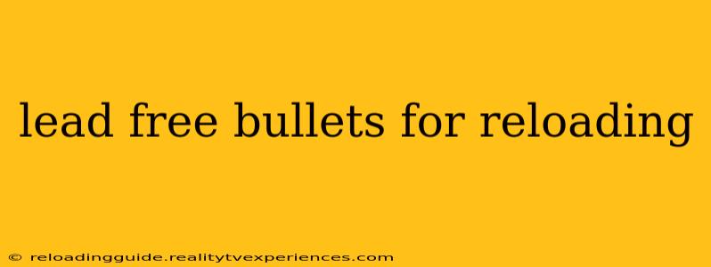 lead free bullets for reloading