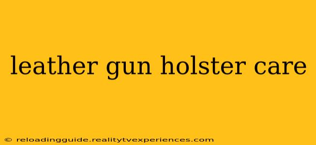 leather gun holster care