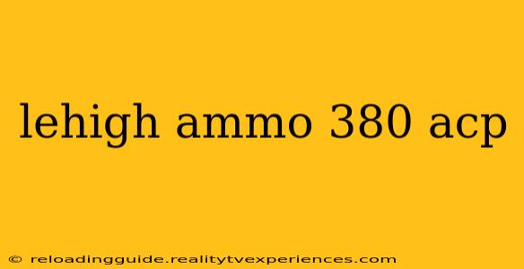 lehigh ammo 380 acp