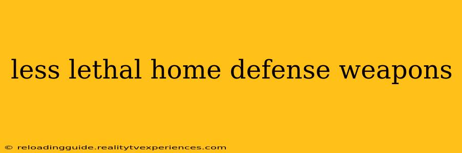 less lethal home defense weapons