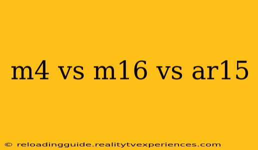 m4 vs m16 vs ar15