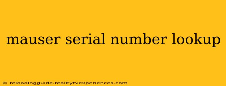 mauser serial number lookup