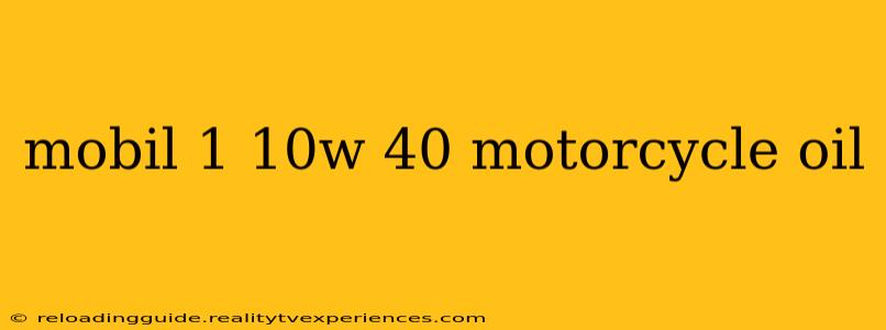 mobil 1 10w 40 motorcycle oil