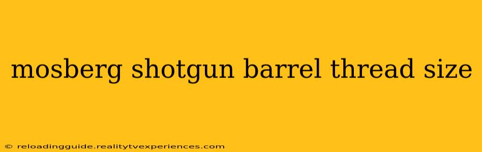 mosberg shotgun barrel thread size