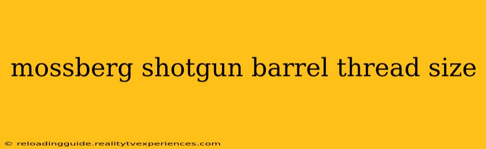 mossberg shotgun barrel thread size