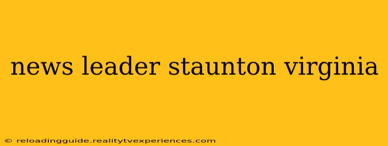 news leader staunton virginia