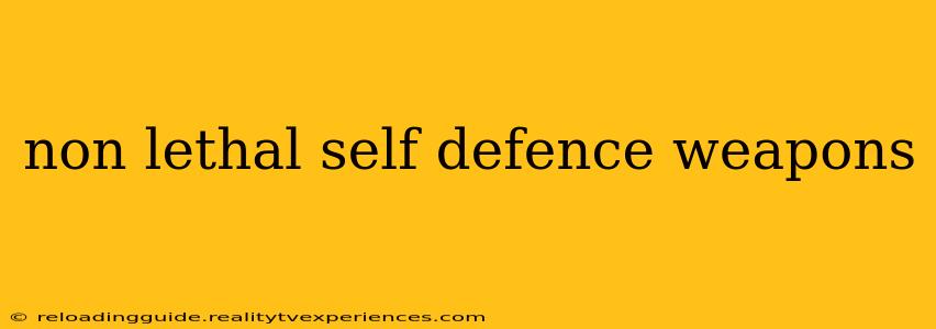 non lethal self defence weapons