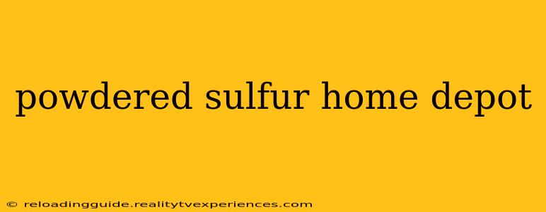 powdered sulfur home depot