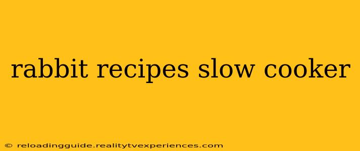 rabbit recipes slow cooker