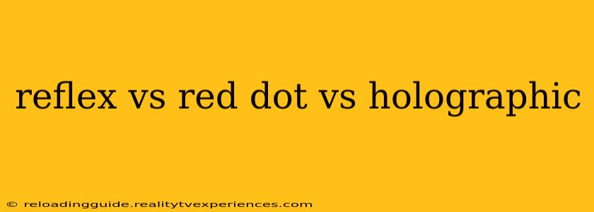 reflex vs red dot vs holographic