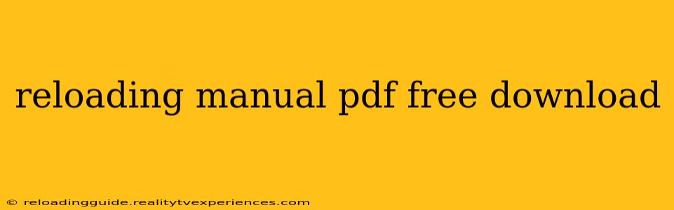 reloading manual pdf free download