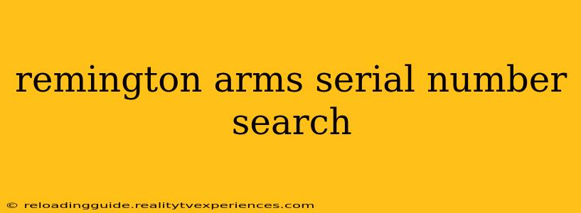 remington arms serial number search