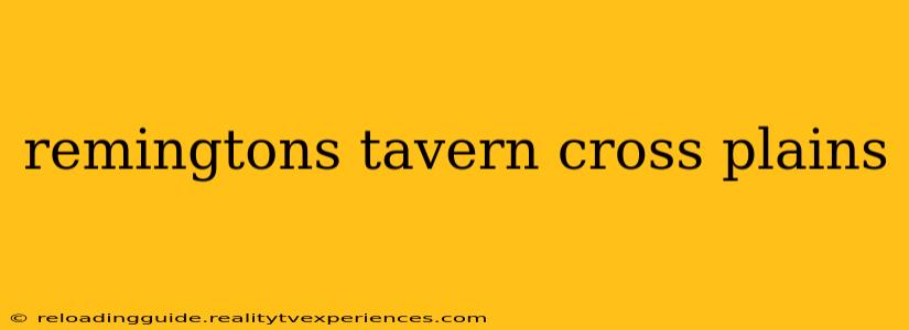 remingtons tavern cross plains