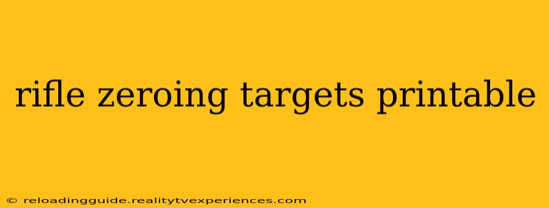 rifle zeroing targets printable