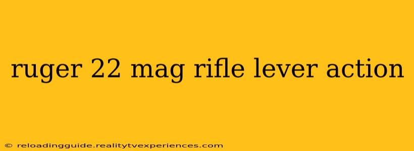 ruger 22 mag rifle lever action