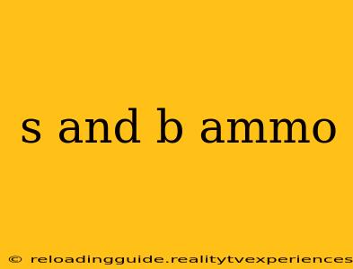 s and b ammo