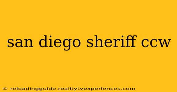 san diego sheriff ccw