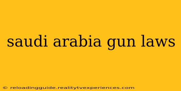 saudi arabia gun laws