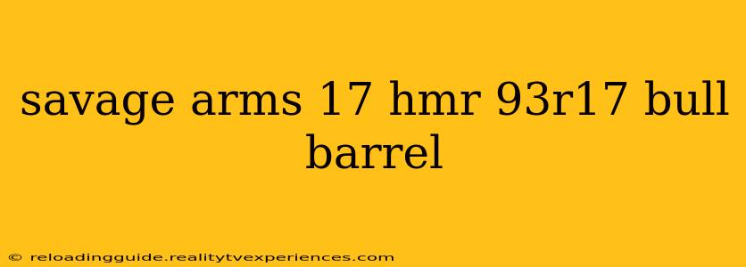 savage arms 17 hmr 93r17 bull barrel