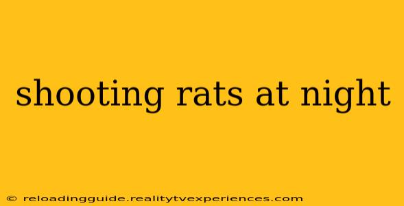 shooting rats at night