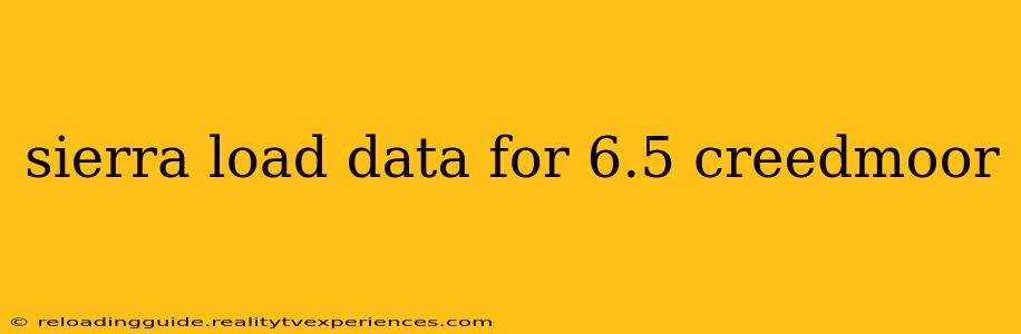 sierra load data for 6.5 creedmoor