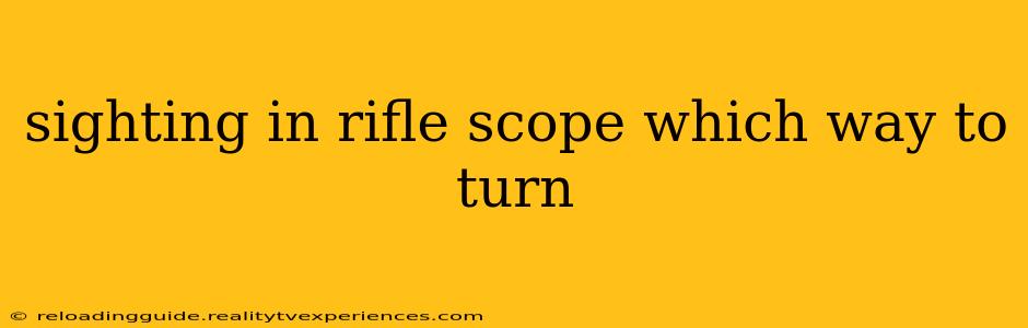 sighting in rifle scope which way to turn