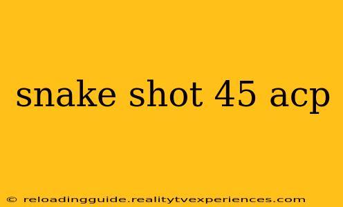 snake shot 45 acp