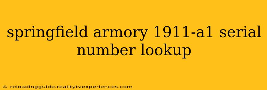 springfield armory 1911-a1 serial number lookup